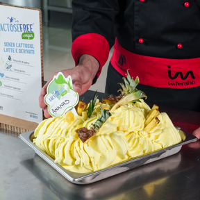 1,25 kg Preparato per Gelato all'Ananas con pezzi, senza lattosio, per vegani